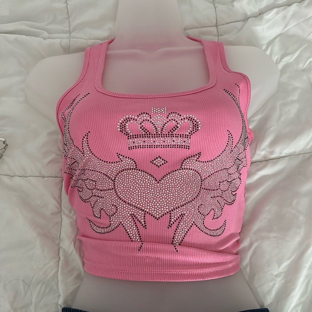 Pink rhinestone shirt